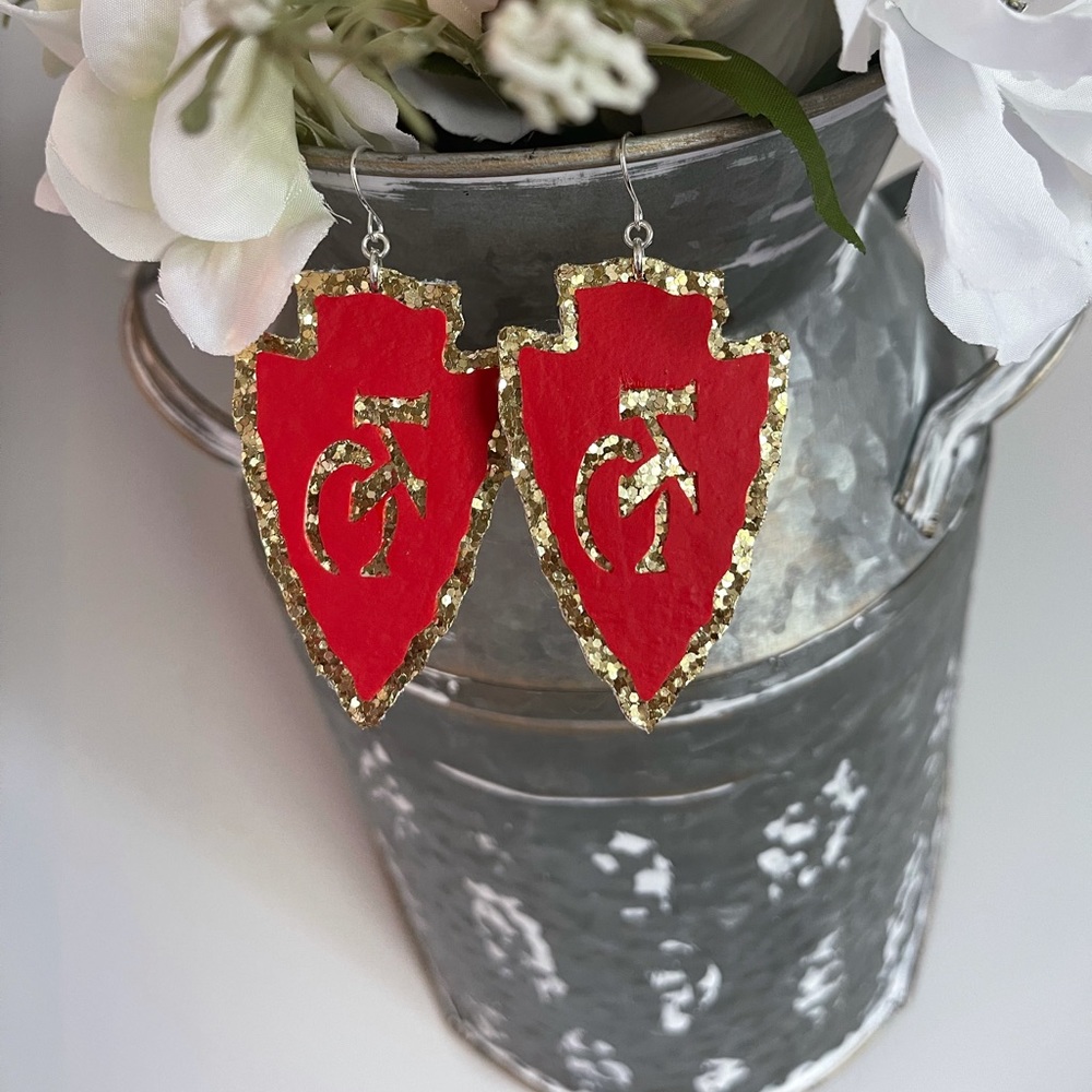 KC Chiefs earrings